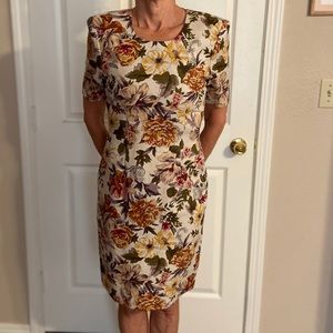 Vintage Floral Short Sleeve Dress